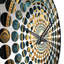 Ancient Atlantis Mandala In Gold And Turquoise V - Boho Mandala Wall Clock-101238371