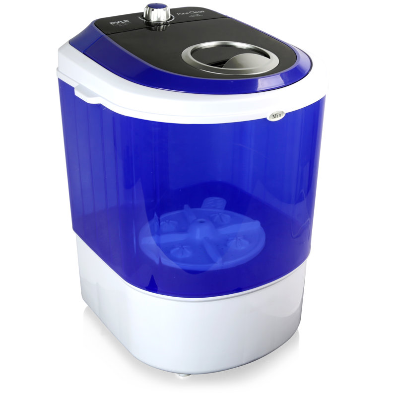 Pyle 0.67 Cubic Feet cu. ft. High Efficiency Portable Washer in Blue/Black with Child Safety Lock White