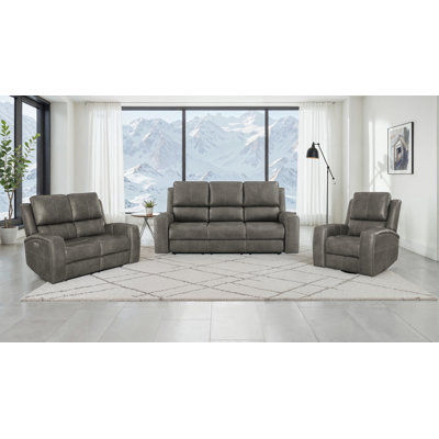 Brickston Triple Power Swivel Glider Recliner Charcoal
