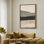 Art mural encadré sur toile - Paysage abstrait vert sauge et noir contemporain - 16 po x 24 po, 24 po x 36 po