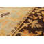 Tapis unique en laine noué à la main turquoise pâle / chocolat / or de 6 pi 1 po x 9 pi 1 po