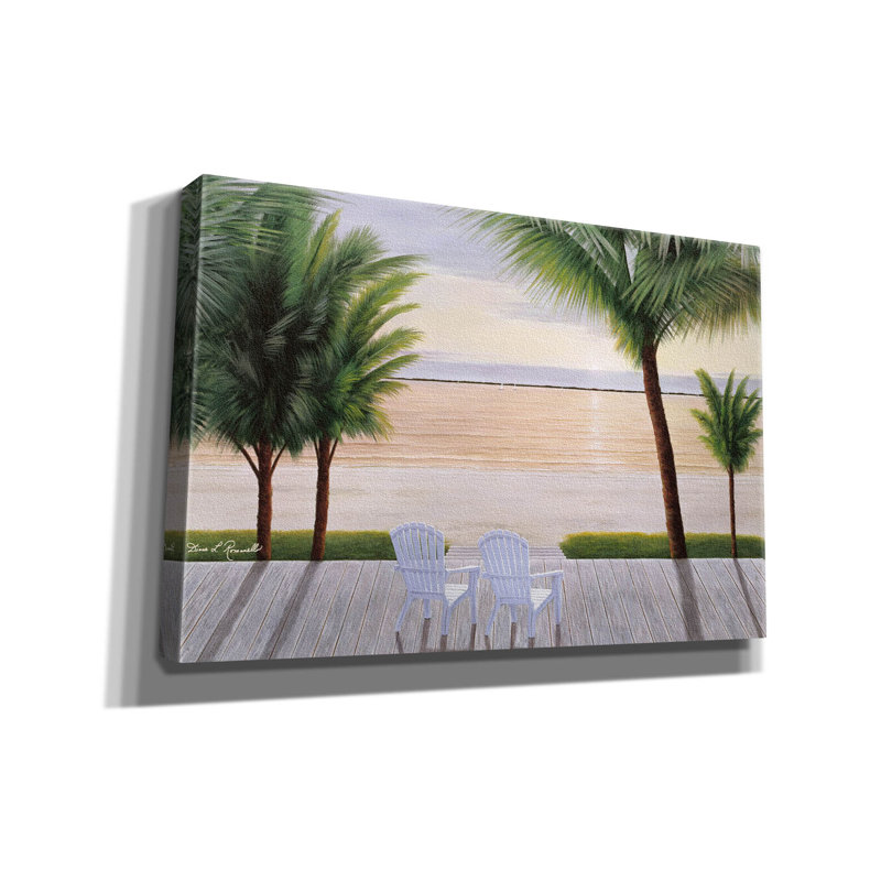 «Palm Daydreaming» par Diane Romanello, H 12 po x l 18 po x P 0,75 po