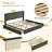 Upholstered Wingback Bed With 4 Storage Drawers-176439030-176439034