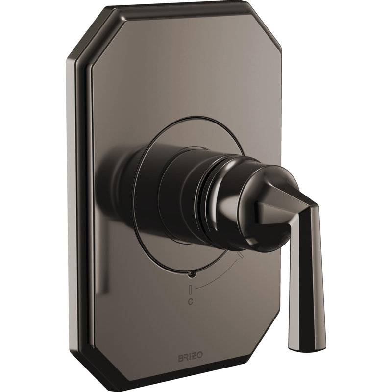 Beauclere™ Pressure Balance Valve Only Trim, Lever Handle, Brilliance Black Onyx