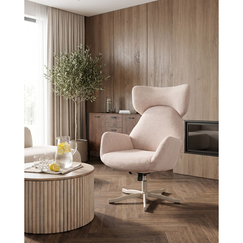 Swivel Armchair SONDERBY Fabric Beige