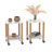 Table d'appoint moderne avec tablettes de rangement