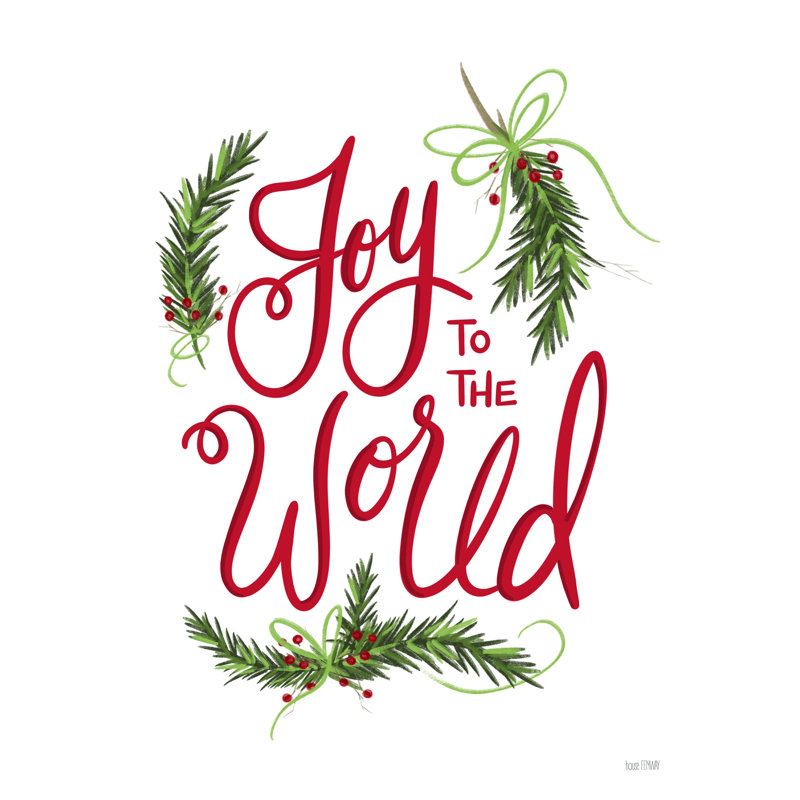 «Joy to the World», reproduction sur toile tendue, H 40 po x l 30 po