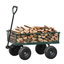 Les chariots de jardin Wagon Cart facilitent le transport du bois de chauffage (vert)