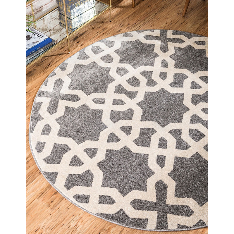 Theodora Abstract Indoor Rug, Round 6'