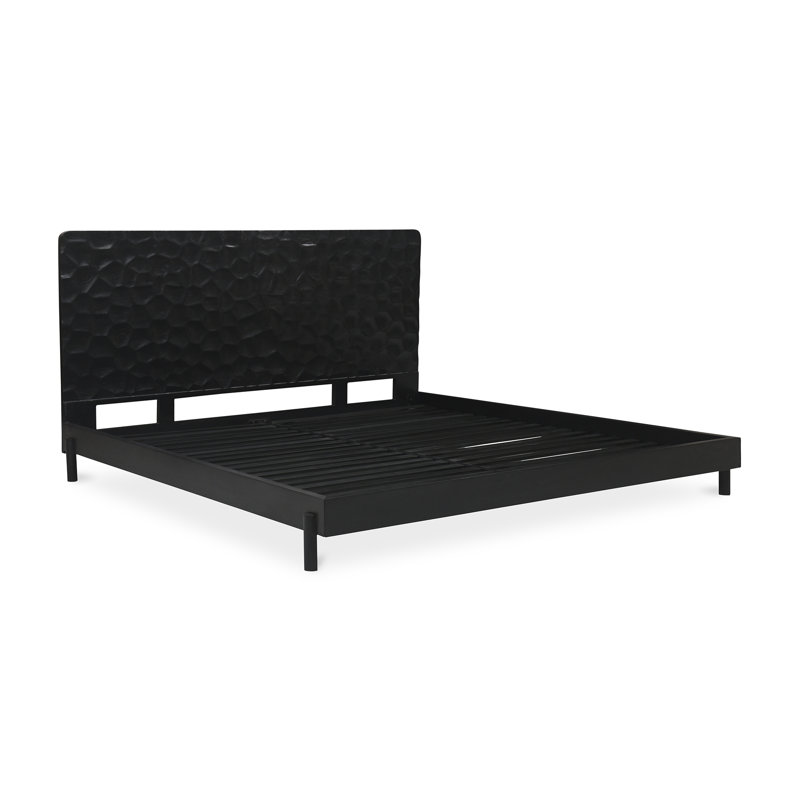 Misaki Upholstered Bed, Black, Queen