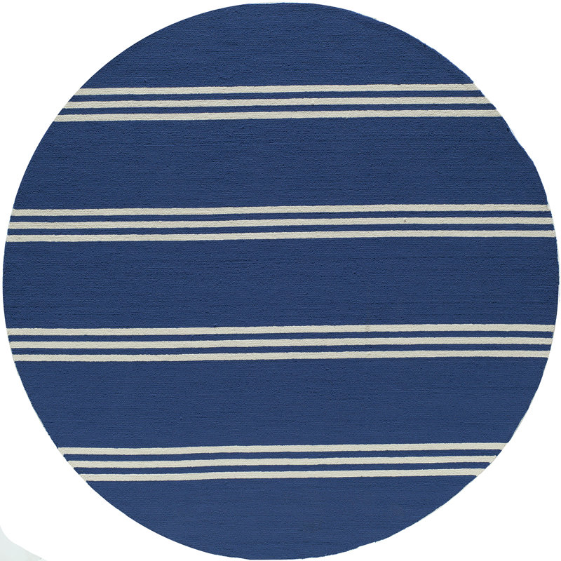 Gosdon Striped Indoor Rug, Round 9'
