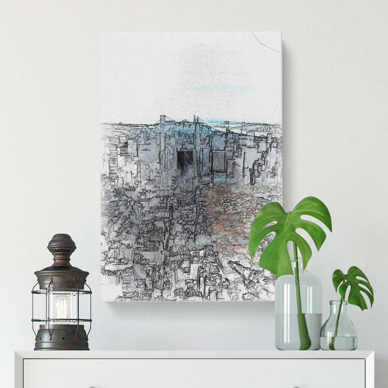 The New York Skyline with Central Park in Abstract - Wrapped Canvas, 91cm H x 60cm W x 3cm D