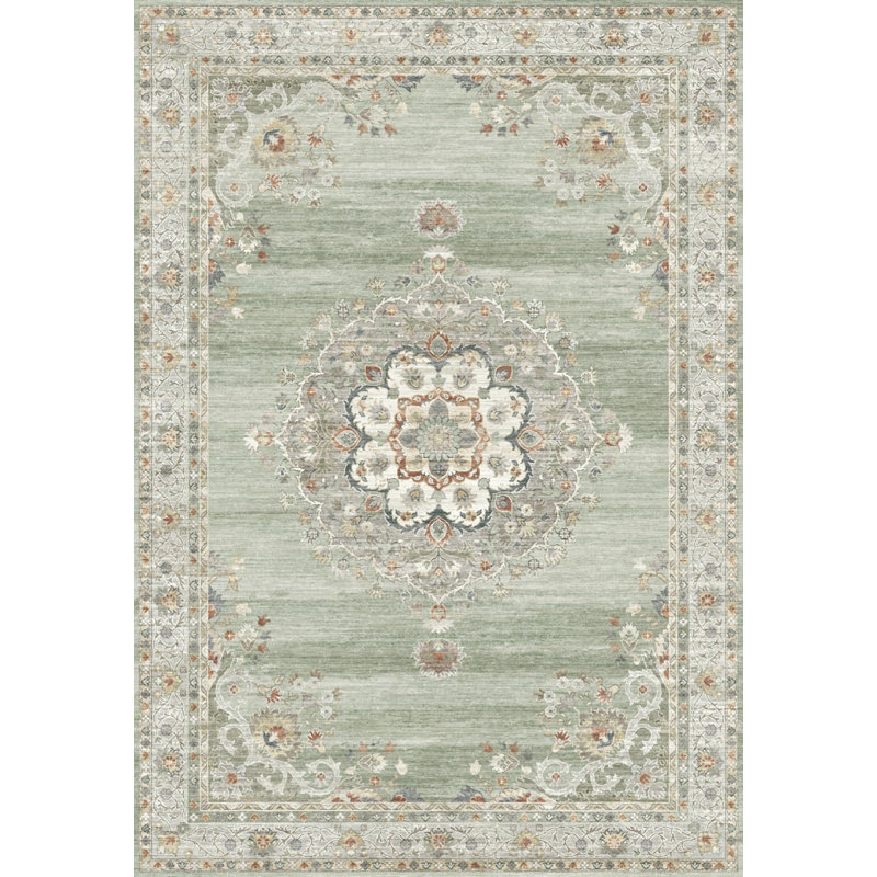 2'X3' Handmade-Style Medallion Rug - Oxford Collection, Soft Durable, Statement Piece