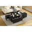Table basse extensible de 47,2 po à 72,7 po, table basse multifonctionnelle avec finition ultrabrillante, table basse avec 2 espaces de rangement cachés et 2 tiroirs pour le salon-864655905