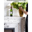 Bulgari-patterned smoky marble simulated fire smart fireplace
