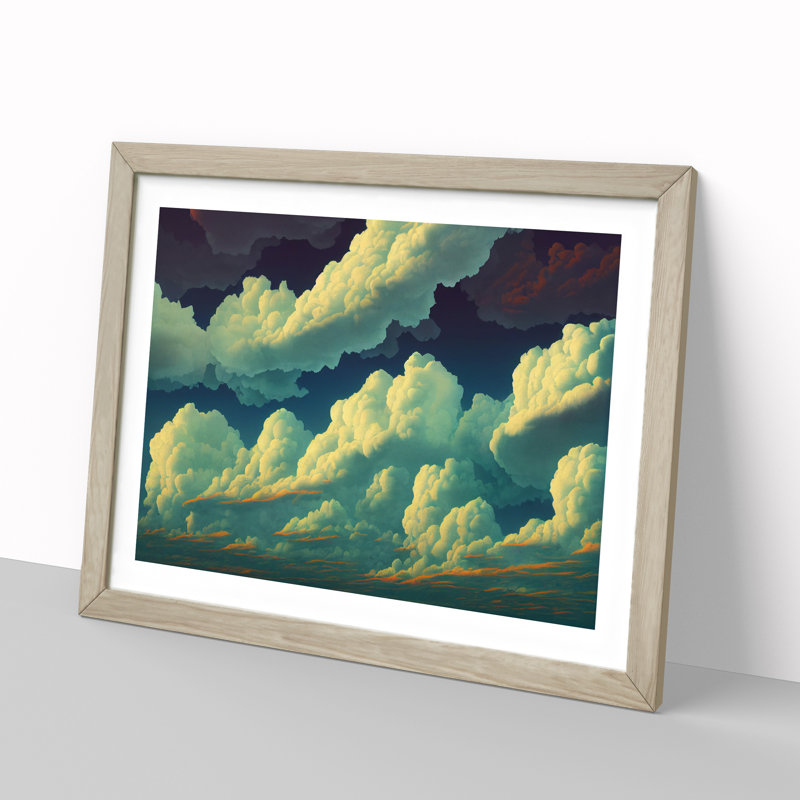 Spectacular Clouds - Framed Print, 34cm H x 46cm W, Oak Frame