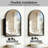 Arched Medicine Cabinet with Mirror, Surface or Recess Mounted Farmhouse Bathroom Cabinets with Black Frame Bathroom Vanity Mirror-791851393
