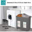 Fabric Rolling Laundry Basket with Handles-71296763