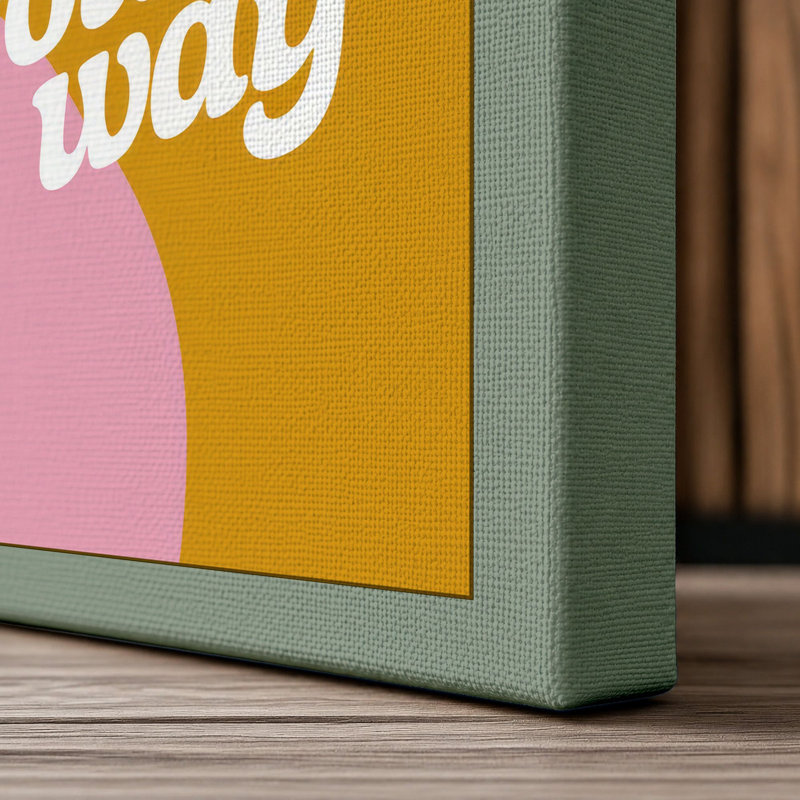 You Can Go Your Own Way Typography 1 Piece Wrapped Canvas Wall Art, 36x24 - 91.4 x 61.0 cm, Sage Border