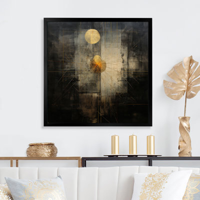 Pleine lune se levant - Illustration rétro