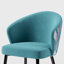 Dining Chair Set of 1, Upholstered Kitchen Chair, Comfortable Seat, Velvet-Draped with Stitching, Mid-Century Modern, Easy Assembly, Living Room Lounge-1606364572