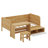 Wooden Twin Size Daybed With Storage Shelves And Lockers, Multi-Functional Bed With Study Desk And Matching Stool-107727056