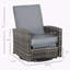 Fauteuil inclinable pivotant en osier Outsunny-155522116-155522118