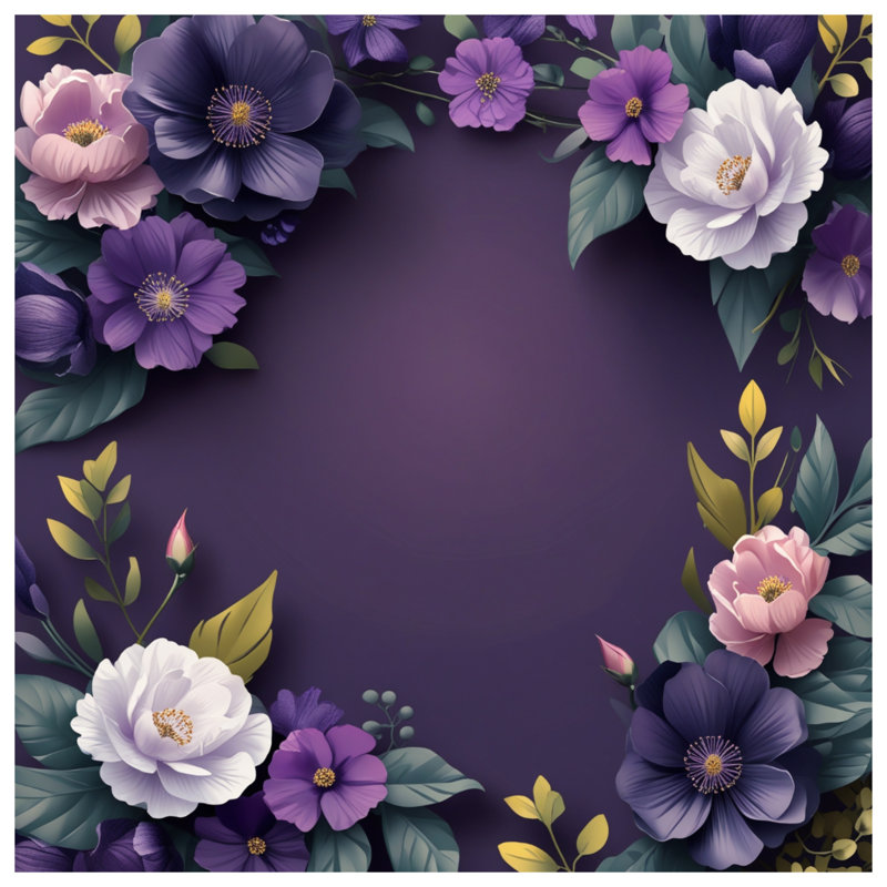 Purple Floral Arrangement Bedding Floral Bedspread Nature, Lit simple