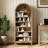 71'' Tall Arched Bookcase, Modern Farmhouse 7 Tiers Arch Bookshelf, Open Storage Book Shelf