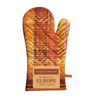 Gant de cuisine Maison d'Hermine à motif tartan de l'Action de grâce, 100 % coton - 19 cm x 33 cm