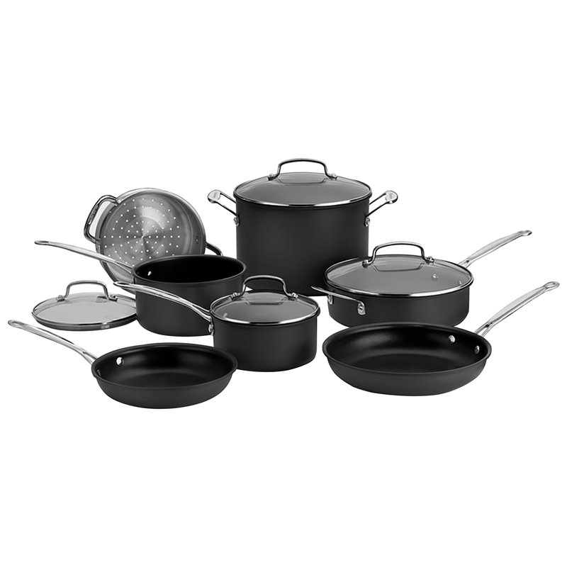 Cuisinart Chef's Classic 11 Piece Non Stick Hard-Anodized Cookware Set