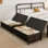 Paquet de 2 contenants de rangement sous le lit, rangement pour chaussures sous le lit, hauteur de 10 pouces, rangement sous le lit de 31 pouces de long avec roulettes, grands tiroirs de rangement sous le lit avec couvercle pour dortoir, noir