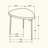 Triangular Solid Wood End Table