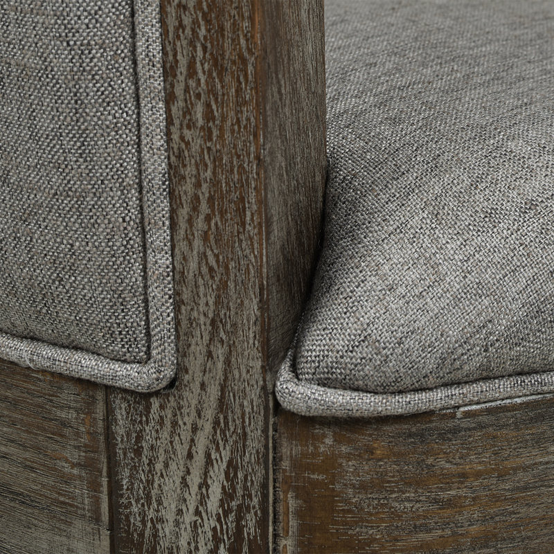 Brainly 27 inches Armless Swivel Counter Height Bar Stool, Heathered Gray Linen