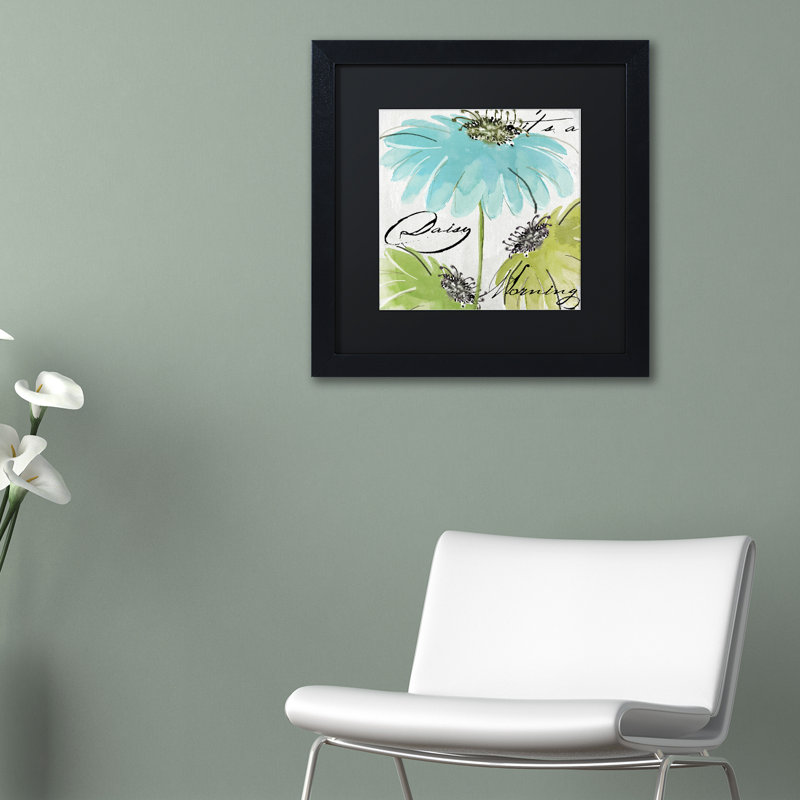 Jadaya «Daisy Morning II», impression encadrée, H 11 po x l 14 po x P 0,5 po, Noir, Encadrement argenté