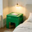Table de chevet avec espace de rangement, table de bout multifonctionnelle en plastique ABS pour chambre à coucher, dortoir et petits espaces, assemblage facile, 11,8 x 15 x 15,7 pouces, vert