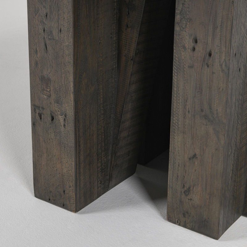 Simone 94" Reclaimed Pine Wood Dining Table In Antique