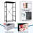 4 Drawer Dresser for Bedroom, Narrow Chest of Drawers, Wooden Top and Study Iron Frame 18"x37.5"-(WxH)