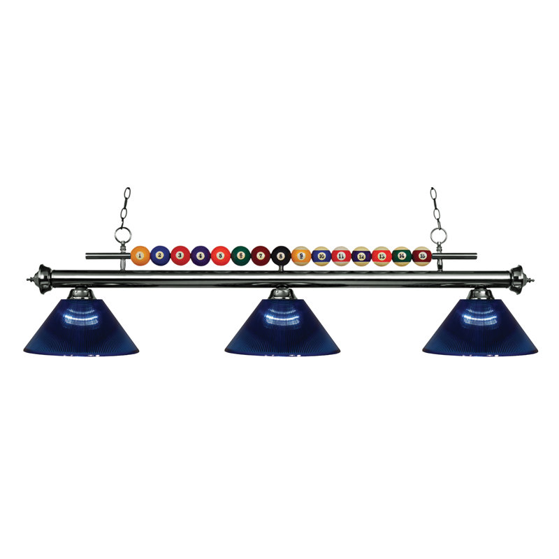 Chapa 3 - Light Dome Pendant, Brushed Nickel, Dark Blue