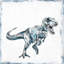 «Dino agressif», reproduction sur toile tendue-976312395