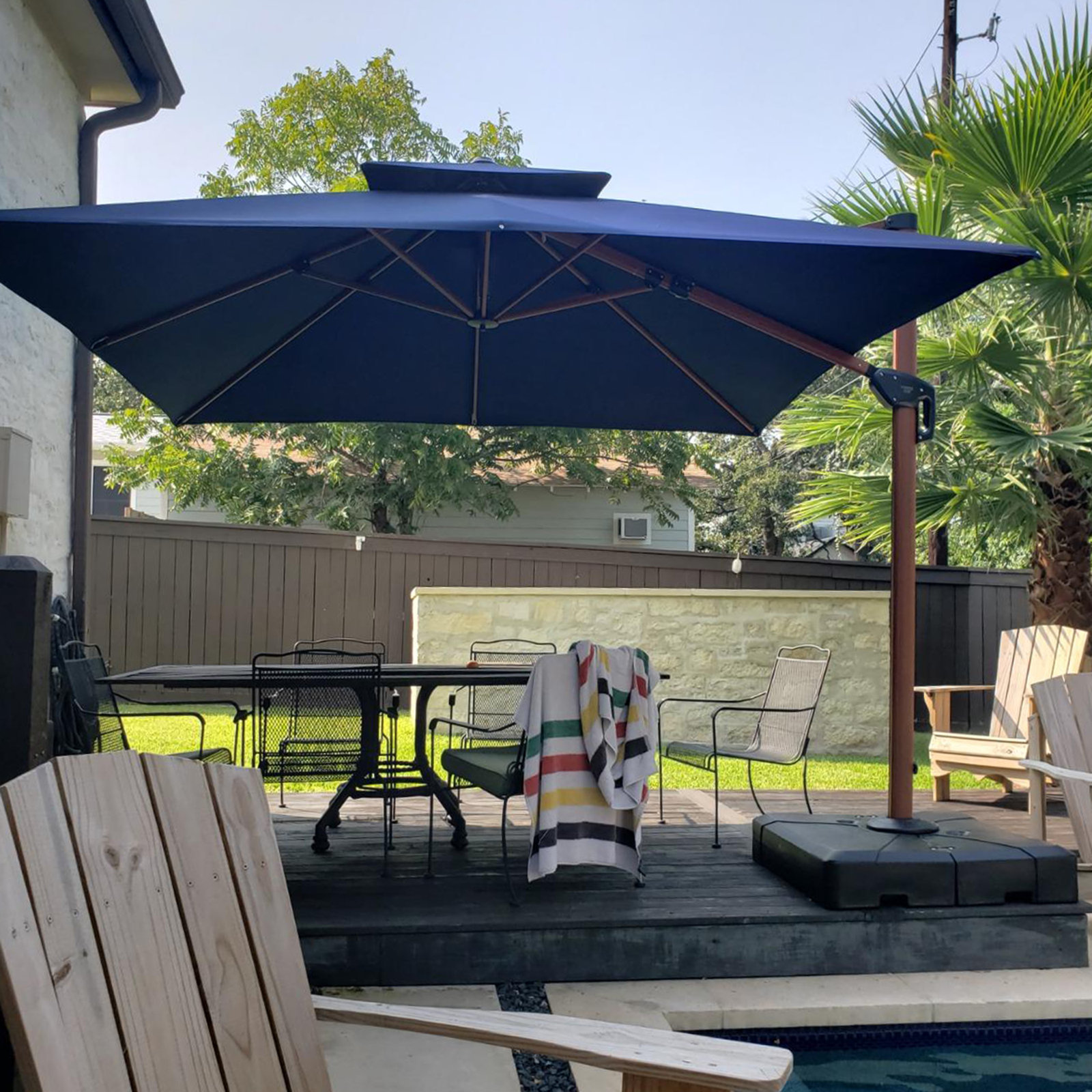 Waddell 10' Cantilever Umbrella, Navy Blue