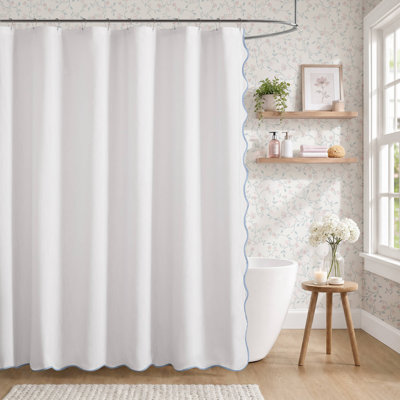 Petal Bloom Scalloped Shower Curtain