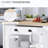 47" Kitchen Island, White, With Modern And Practical Storage Antique Style Drawer Door