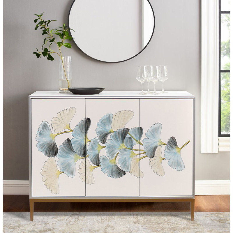 Buffet en bois Pearl de 47,5 po de largeur