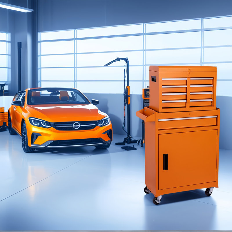 Coffre à outils, armoire de rangement à outils à 5 tiroirs avec coffre à outils amovible, doublure, roues verrouillables universelles, tablette réglable, mécanisme de verrouillage, chariot à outils en métal pour atelier de garage