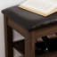 Tabouret réglable en hauteur confortable, bois d'hévéa brun, cuir, espace de rangement et banc pratique, hauteur réglable, trois couches de ventilation-1248920608