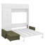 Lit escamotable mural avec canapé et tablettes Murphy-1832441262