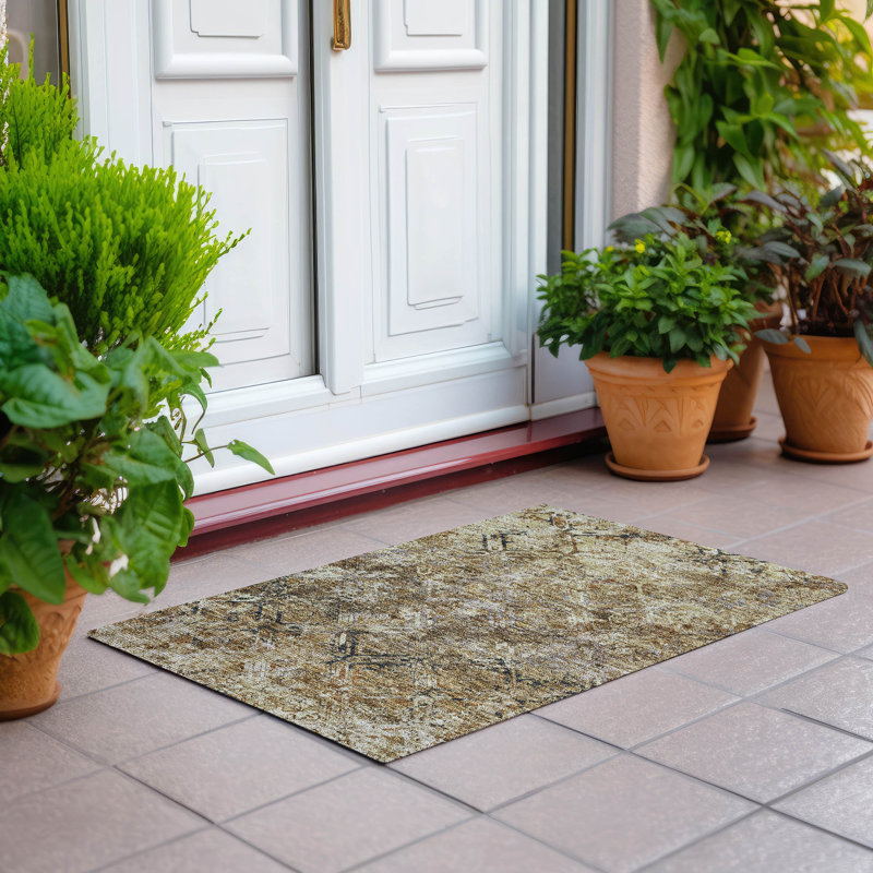  Mahaney Indoor/Outdoor Area Rug with Non-Slip Backing, Rectangle 1'8" x 2'6"