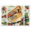 Ensemble de 3 panneaux d'art mural - "Cardinal and Berries" par Andrea Lavery 