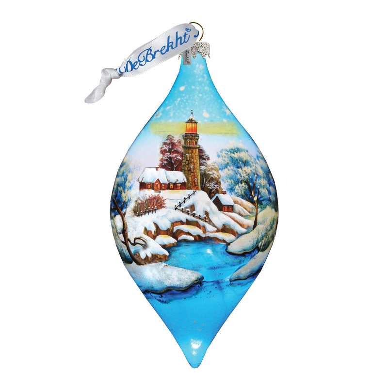 3.5'' Handmade Glass Holiday Shaped Ornament